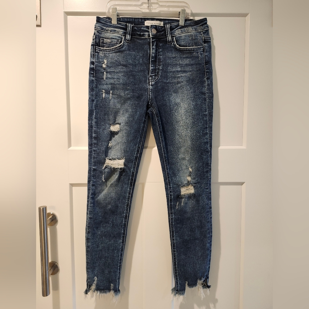 Flying Monkey Blue High Rise Ankle Skinny Jeans - Picture 2 of 6